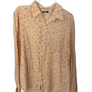 BDG Yellow and Orange Floral Shirt